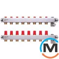 Колектор із нержавіючої сталі Danfoss 8+8 SSM-8, Кількість виходів: 8, Тип колектора: З термоклапанами, фото 