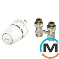 Комплект радиаторный Danfoss Regus M30x1.5+RLV-KB1/2" прямой, Исполнение: Прямой, Присоединение: М30х1,5, фото 