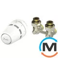 Комплект радиаторный Danfoss Regus RA+RLV-KB 1/2" угловой, Исполнение: Угловой, Присоединение: M23,5х1,5 (Click), фото 