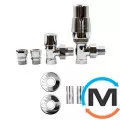 Комплект термостатический Vario Term ROYAL All In One Угловой (Cu) Chrome, фото 