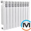 Биметаллический радиатор Mirado 300/85, Вариант: 300/85, Конструктив: Секционный, Материал радиатора: Биметалл, Межосевое расстояние (мм): 300, Высота (мм): 352, Глубина (мм): 85, Длина (мм): 80, фото 