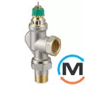 Клапан радиаторный Danfoss RA-DV 15 осевой, Диаметр резьбы: 1/2", Исполнение: Осевой, Цвет: Никелированный, фото 