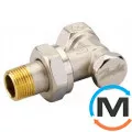 Клапан радіаторний Danfoss RLV-S-10 кутовий, Діаметр різьблення: 3/8", Виконання: Кутовий, Колір: Нікельований, фото 