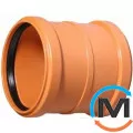 Муфта канализационная Magnaplast KG скользящая 160, Вариант: Скользящая, Вид канализации: Наружная, Тип канализации: Простая, Диаметр (мм): 160, Материал: Поливинилхлорид (ПВХ), фото 