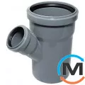 Тройник канализационный Magnaplast 110/50/67, Вид канализации: Внутренняя, Тип канализации: Простая, Градус (град.): 67, Модификация: 110/50/67, Диаметр (мм): 100, Материал: Полипропилен PPR, фото 