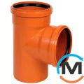 Трійник каналізаційний Magnaplast KG 87 160/110, Вид каналізації: Зовнішня, Тип каналізації: Проста, Градус (град.): 90, Модифікація: 160/110/90, Діаметр (мм): 160, Матеріал: Полівінілхлорид (ПВХ), фото 