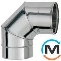 Колено дымоходное 90 ф 150 0,8мм из нержавейки, Градус (град.): 90, Диаметр (мм): 150, Тип дымохода: Одностенный, Материал дымохода: Нержавейка, Толщина стенки (мм): 0.8, фото 