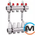 Коллектор распределительный JL 5 вых. 1х3/4", Количество выходов: 5, Тип коллектора: С термоклапанами, фото 