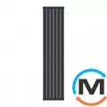 Радиатор дизайнерский Ideale Vittoria 12 6/1800/408 черный, Исполнение: Вертикальный, Цвет: Черный, Высота (мм): 1800, Ширина (мм): 408, Количество рядов: 2, фото 