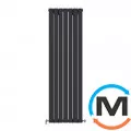 Радіатор дизайнерський Ideale Vittoria 12 7/1600/476 чорний, Виконання: Вертикальний, Колір: Чорний, Висота (мм): 1600, Ширина (мм): 476, Кількість рядів: 2, фото 