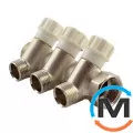 Коллектор вентильный FADO 3/4"x1/2"x3, Количество выходов: 3, Диаметр вход/выход: 3/4", фото 