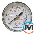 Манометр FADO фронтальный Д50 1/4" 10 бар, Диаметр резьбы: 1/4", Исполнение: Фронтальный, фото 