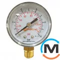 Манометр FADO вертикальный Д50 1/4" 10 бар, Диаметр резьбы: 1/4", Исполнение: Радиальный (Вертикальный), фото 