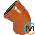 Колено канализационное ASG ESTERNO 250х45°*, Градус (град.): 45, Диаметр (мм): 250, фото 