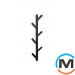 Сушка для рушників Genesis-Aqua ALBERO 1000x200 чорний, Колір: Чорний, Висота (мм): 1000, фото 