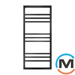 Сушка для рушників Genesis-Aqua ANGEL 1000x530 чорний, Колір: Чорний, Висота (мм): 1000, фото 