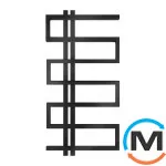 Сушка для рушників Genesis-Aqua DUAL 1000x530 чорний, Колір: Чорний, Висота (мм): 1000, фото 