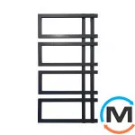 Полотенцесушитель Genesis-Aqua ENZO 1000x530 черный, Цвет: Черный, Высота (мм): 1000, фото 