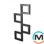 Сушка для рушників Genesis-Aqua FITO 1000x530 чорний, Колір: Чорний, Висота (мм): 1000, фото 