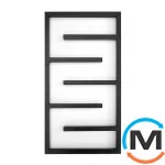 Сушка для рушників Genesis-Aqua INFINITE 800x530 чорний, Колір: Чорний, Висота (мм): 800, фото 