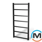 Полотенцесушитель Genesis-Aqua LEVEL 1200x530 черный, Цвет: Черный, Высота (мм): 1200, фото 