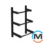 Сушка для рушників Genesis-Aqua MARCO 600x450 чорний, Колір: Чорний, фото 