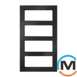 Полотенцесушитель Genesis-Aqua MASIVE 800x530 черный, Цвет: Черный, фото 