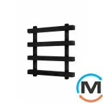 Сушка для рушників Genesis-Aqua OKIBO 1000x700 чорний, Колір: Чорний, Висота (мм): 1000, фото 