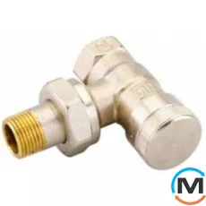 Клапан радиаторный Danfoss RLV-15 угловой, Диаметр резьбы: 1/2", Исполнение: Угловой, Цвет: Никелированный, фото 
