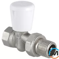 Клапан Valtec ручной прямой 1/2", Диаметр резьбы: 1/2", Исполнение: Прямой, Цвет: Никелированный, фото 