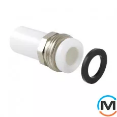 Полипропиленовый штуцер Valtec PPR с накидной гайкой вн. р. 20х3/4", Тип резьбы: Внутренняя, Диаметр резьбы: 3/4", Диаметр (мм): 20, фото 