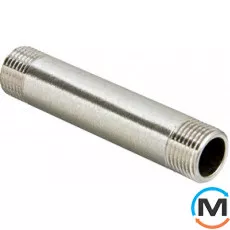 Бочонок Valtec 1/2" х150 Нікель, Варіант: 1/2"х150, Тип різьблення: Зовнішня, Діаметр різьблення: 1/2", Матеріал: Латунь нікельована, фото 