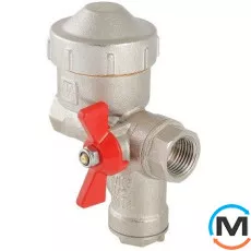 Кран кульовий Valtec з вбудованим фільтром і редуктором тискурукоятка метелик 1/2" вн.-вн., Варіант: Лівий, Тип різьблення: Внутрішня/Внутрішня, Діаметр різьблення: 1/2", Тип ручки: Метелик, Робочий тиск (бар): 16, Матеріал: Латунь, фото 