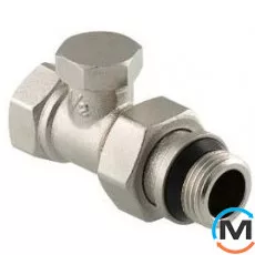 Клапан Valtec настроечный прямой 1/2", Диаметр резьбы: 1/2", Исполнение: Прямой, Цвет: Никелированный, фото 