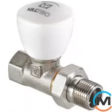 Клапан Valtec ручной 1/2", Вариант: Обычный, Диаметр резьбы: 1/2", Исполнение: Прямой, Цвет: Никелированный, фото 