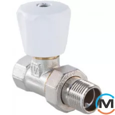 Клапан Valtec ручной прямой 1/2" (компактный), Вариант: Компактный, Диаметр резьбы: 1/2", Исполнение: Прямой, Цвет: Никелированный, фото 