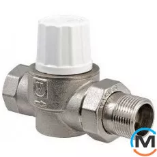 Клапан термостатический повышенной пропускной способноти прямой Valtec 3/4", Диаметр резьбы: 3/4", Исполнение: Прямой, Цвет: Никелированный, фото 