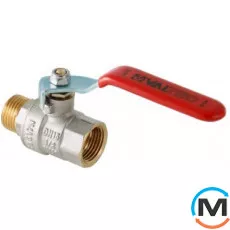 Кран кульовий Valtec ручка вн.-нар. 3/4", Тип різьблення: Внутрішня/Зовнішня, Діаметр різьблення: 3/4", Виконання: Прямий, Тип ручки: Ручка, Робочий тиск (бар): 40, Матеріал: Латунь, фото 