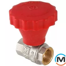 Кран кульовий Valtec з плавним відкриванням 1/2" вн.-вн., Тип різьблення: Внутрішня/Внутрішня, Діаметр різьблення: 1/2", Виконання: Прямий, Тип ручки: Штурвал, Робочий тиск (бар): 25, Матеріал: Латунь, фото 