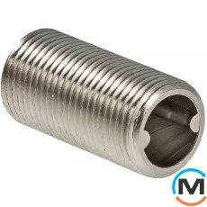 Ніпель Valtec під згін ключ 1/2", Тип різьблення: Зовнішня, Діаметр різьблення: 1/2", Матеріал: Латунь нікельована, фото 