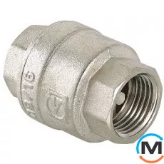 Зворотний клапан Valtec 1 1/2", Діаметр різьблення: 1 1/2", Модифікація: Пластиковий золотник, Матеріал: Латунь, фото 