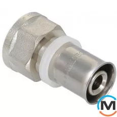 Пресс соединение Valtec VTm.202 с внутренней резьбой 32 х1 1/4", Тип резьбы: Внутренняя, Диаметр резьбы: 1 1/4", Диаметр (мм): 32, Рабочее давление (бар): 10, Материал: Сталь нержавеющая, фото 