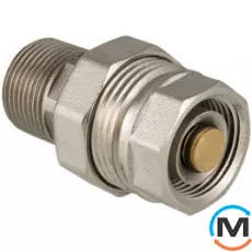 Згін-відсікач роз'ємний 1", Діаметр різьблення: 1", Виконання: Прямий, Матеріал: Латунь, фото 