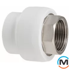 Поліпропіленовий з'єднувач Valtec PPR під ключ із переходом на вн. нар. 40х1 1/4", Тип різьблення: Внутрішня, Діаметр різьблення: 1 1/4", Діаметр (мм): 40, фото 