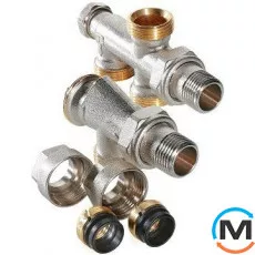 Термостатичний вузол для нижнього підключення Valtec 1/2"х3/4", фото 