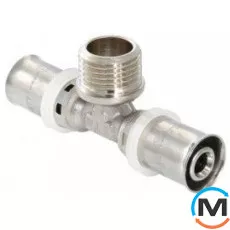 Тройник пресс Valtec VTm.233 с наружной резьбой 20x3/4"x20, фото 