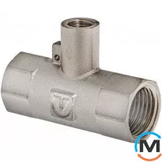 Трійник Valtec під датчик теплолічильника 1/2"х M10 х1/2" вн.-вн.-вн., фото 