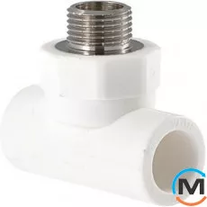 Полипропиленовый тройник Valtec PPR с переходом на нар. р. 32х1", Тип резьбы: Наружная, Диаметр резьбы: 1", Диаметр (мм): 32, фото 