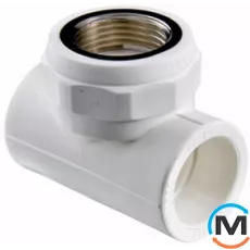 Поліпропіленовий трійник Valtec PPR з переходом на вн. нар. 32х1", Тип різьблення: Внутрішня, Діаметр різьблення: 1", Діаметр (мм): 32, фото 