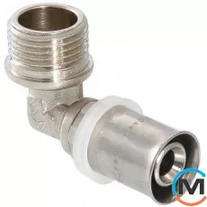Уголок пресс Valtec VTm.253 с наружной резьбой 20x1/2", фото 